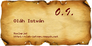 Oláh István névjegykártya
